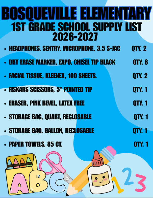 School Supplies for Elementary