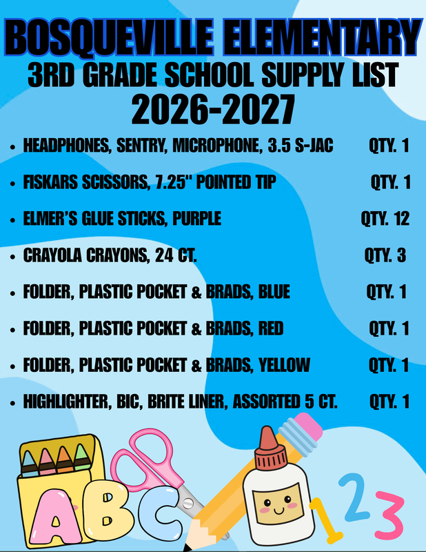 School Supplies for Elementary