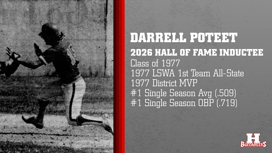 Darrell Poteet, 2026 Haughton Baseball Hall of Fame Inductee