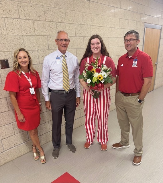 M. Hall, D Haynie, HHS Student of the Year ___, and J. Brotherton
