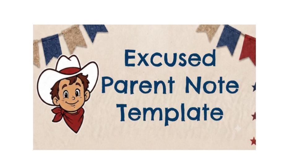 excuse parent note template