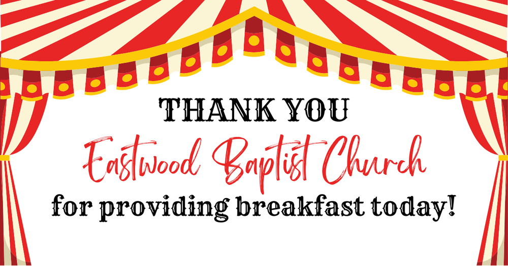 TAW thank you to Eastwood Baptist Church