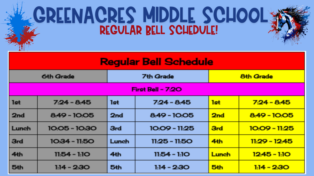 Regular Schedule