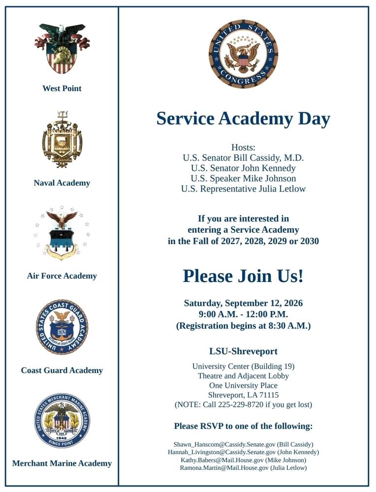 Service Academy Day Information 