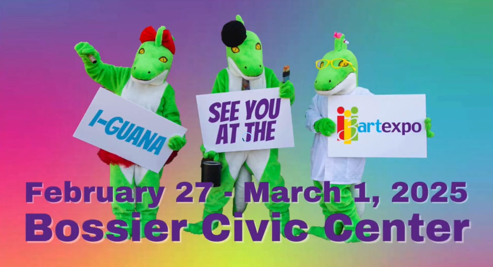 Mascots are inviting you to the i3 Art Expo February 27-March 1 at the Bossier Civic Center