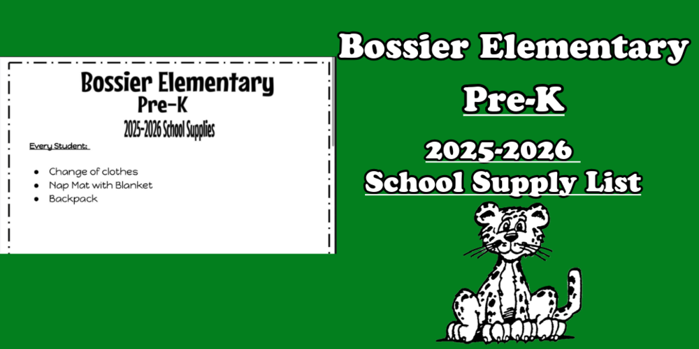Pre-K School Supply List