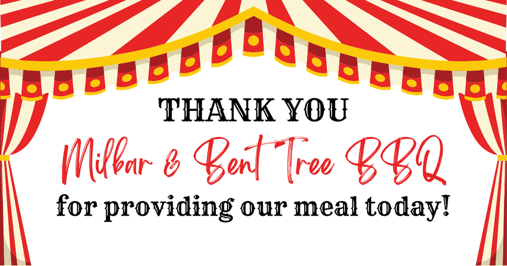 Thank you to Milbar & Bent Tree BBQ