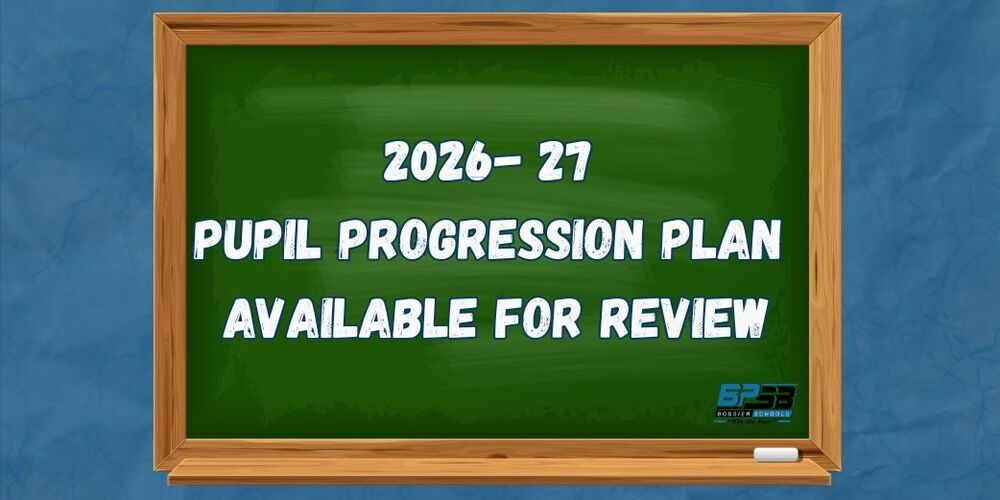 Graphic that says 2026-27 Pupil Progression Plan Available for Review