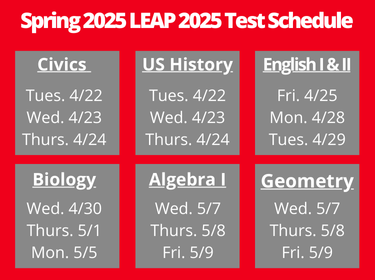 LEAP 2025 Schedule for HHS