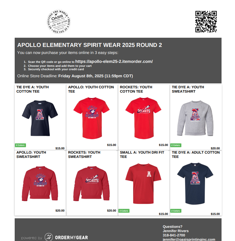 Apollo Spirit Wear