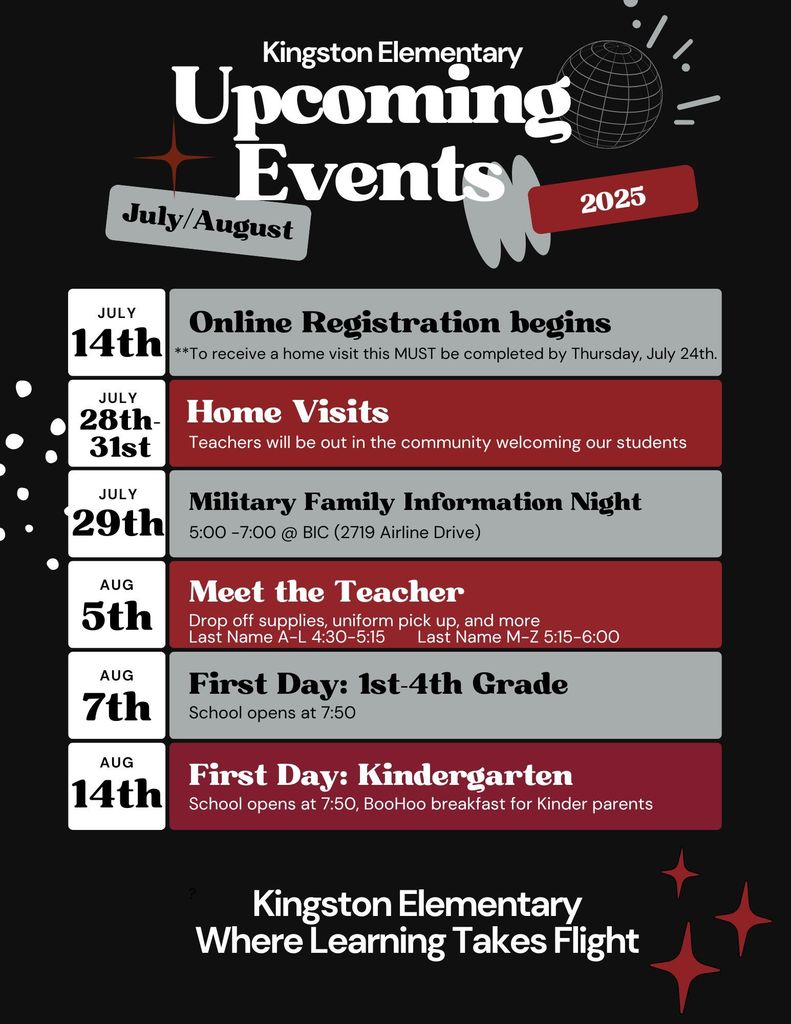 July/August Events