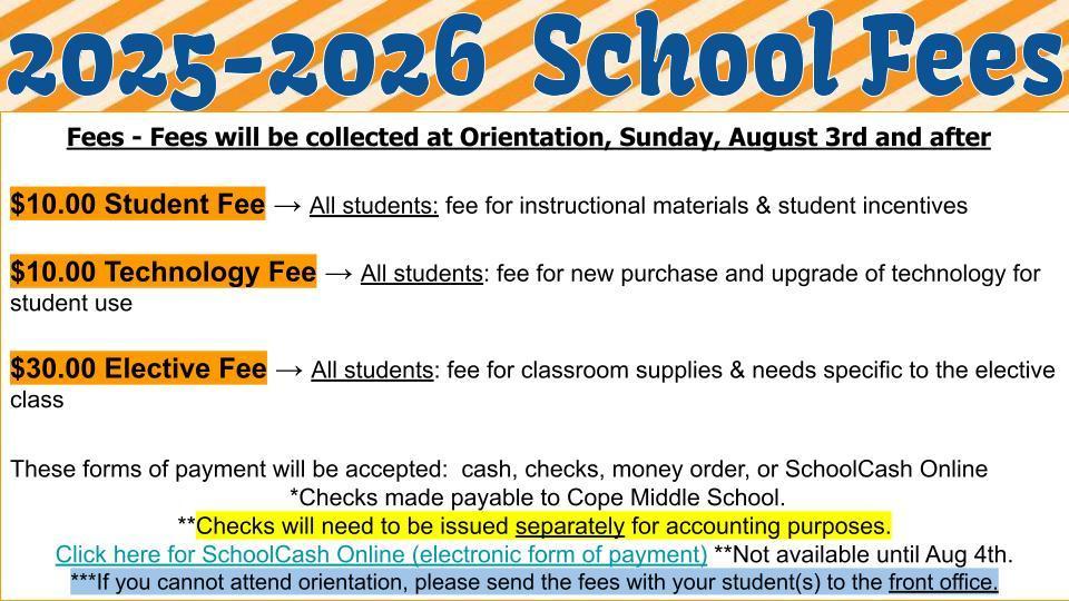 School Fees 25-26