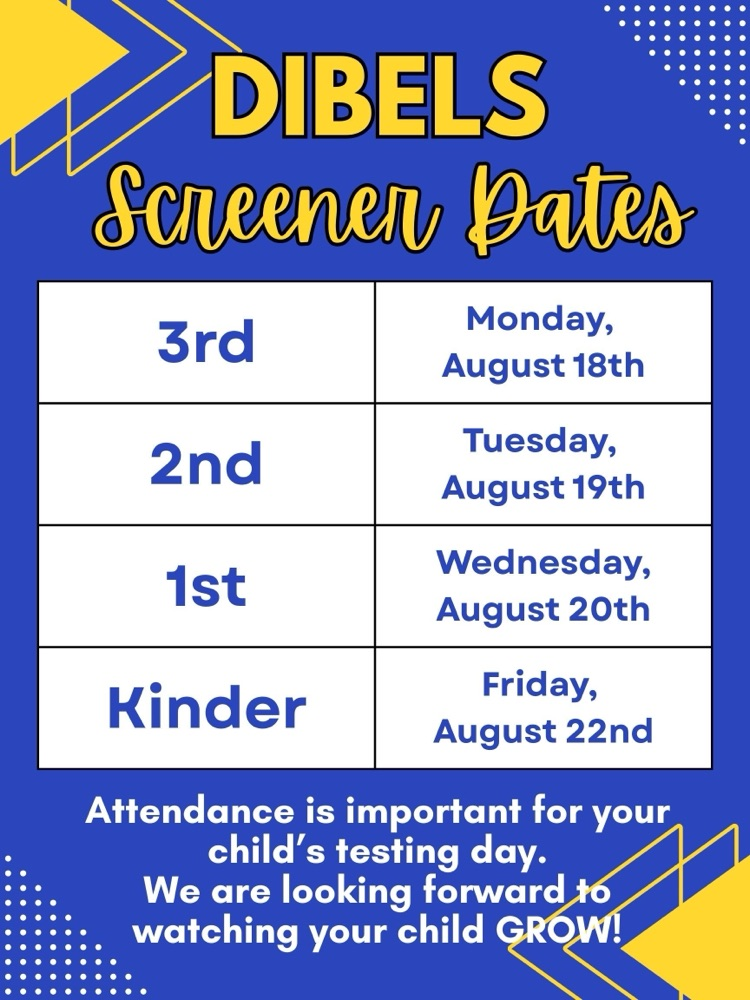 Dibels Screening Dates