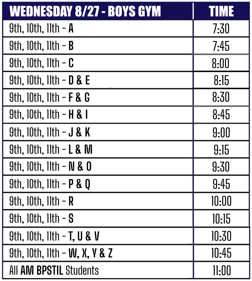 Schedule
