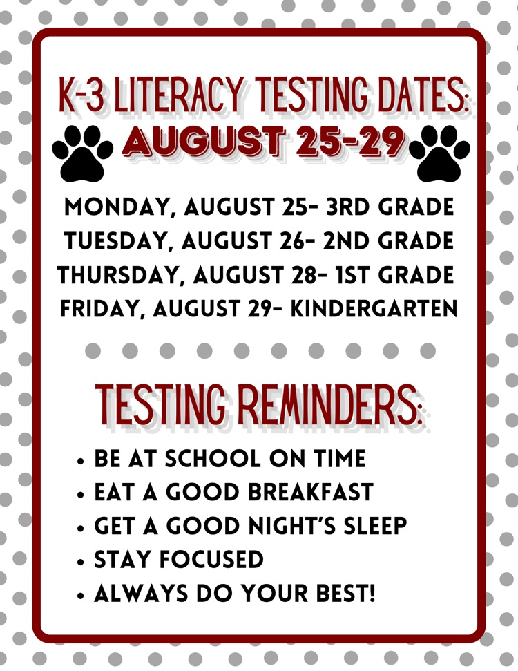 K-3 Testing