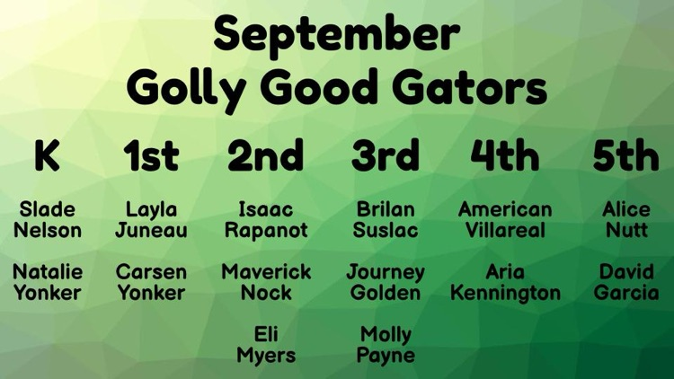 golly good gator sept