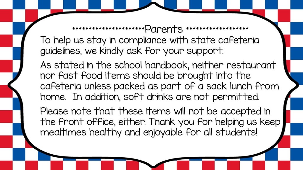 Cafeteria guidelines