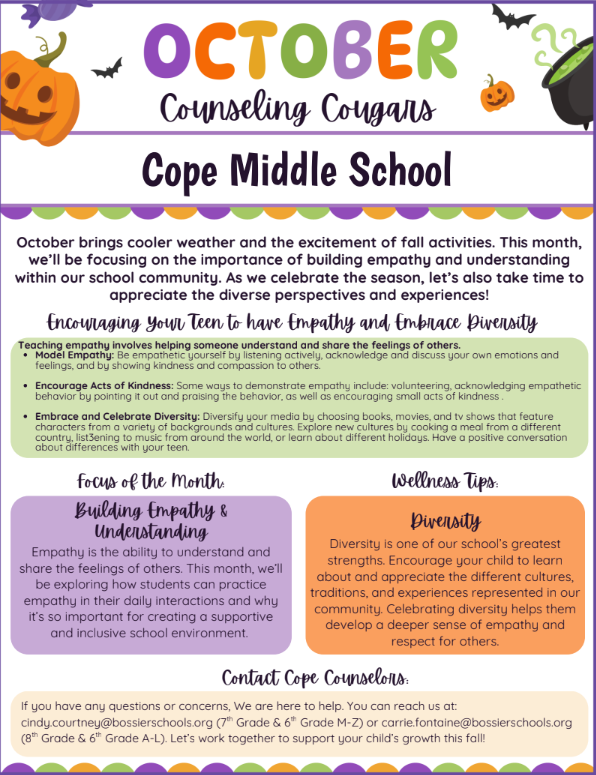 October Counselor Letter