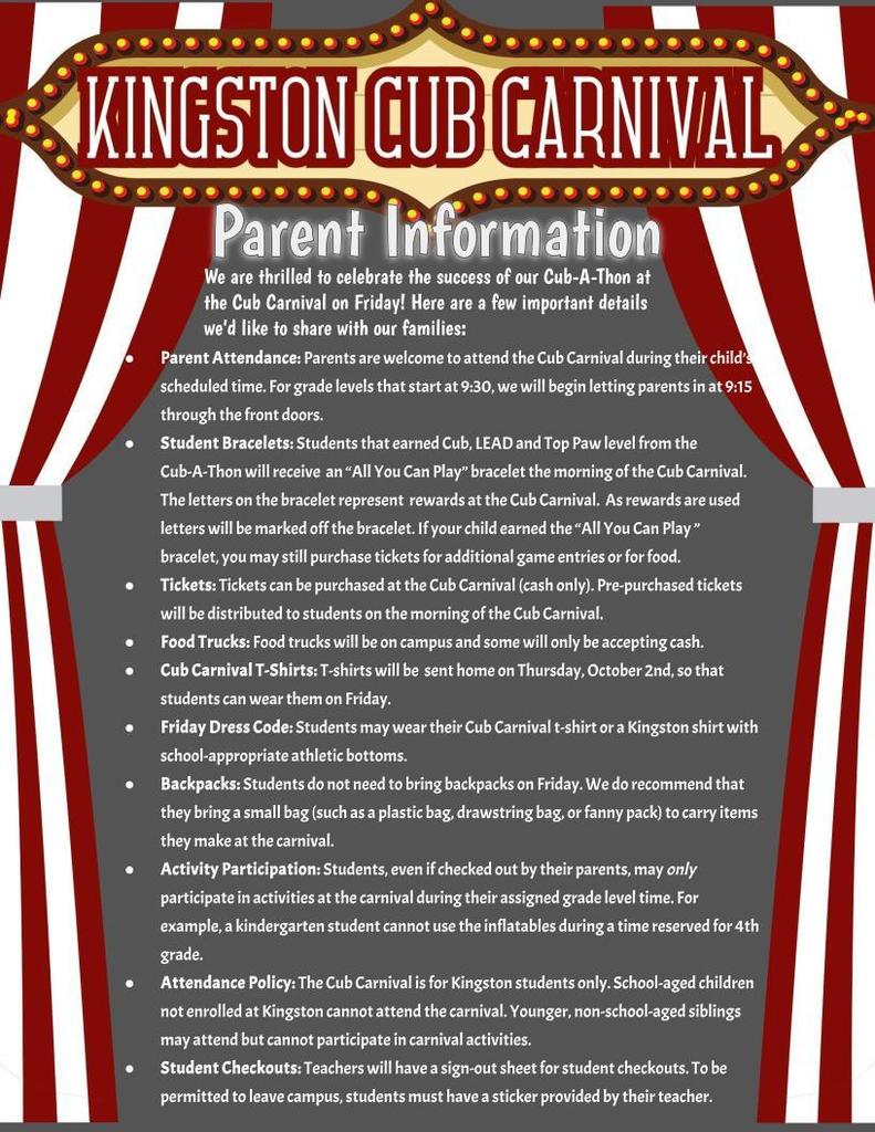 Cub Carnival Info