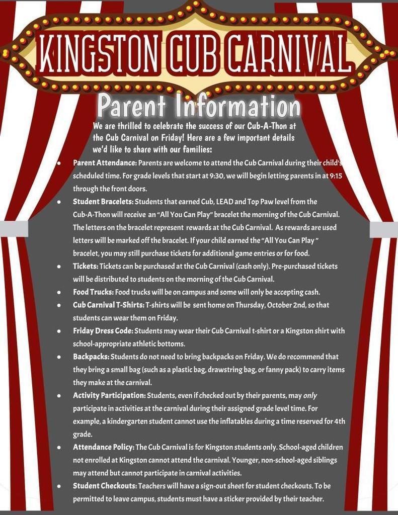 Cub Carnival Info