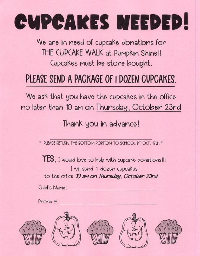 Cupcakes Needed