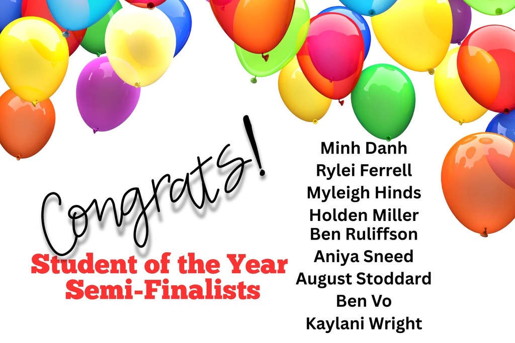 Student of the year finalists