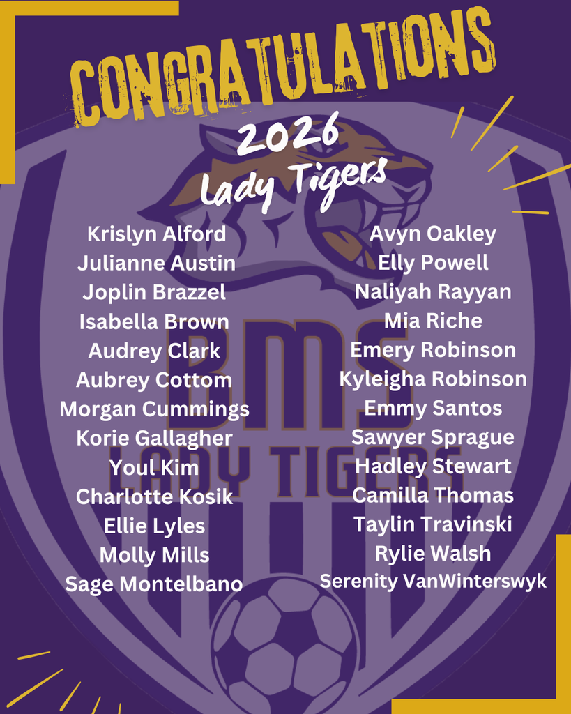 2026_BMS Lady Tigers Soccer