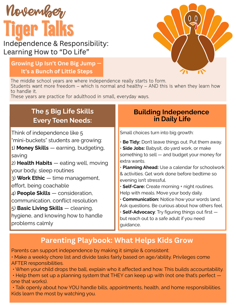 November Tiger Talks