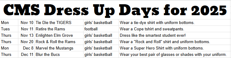 dress days