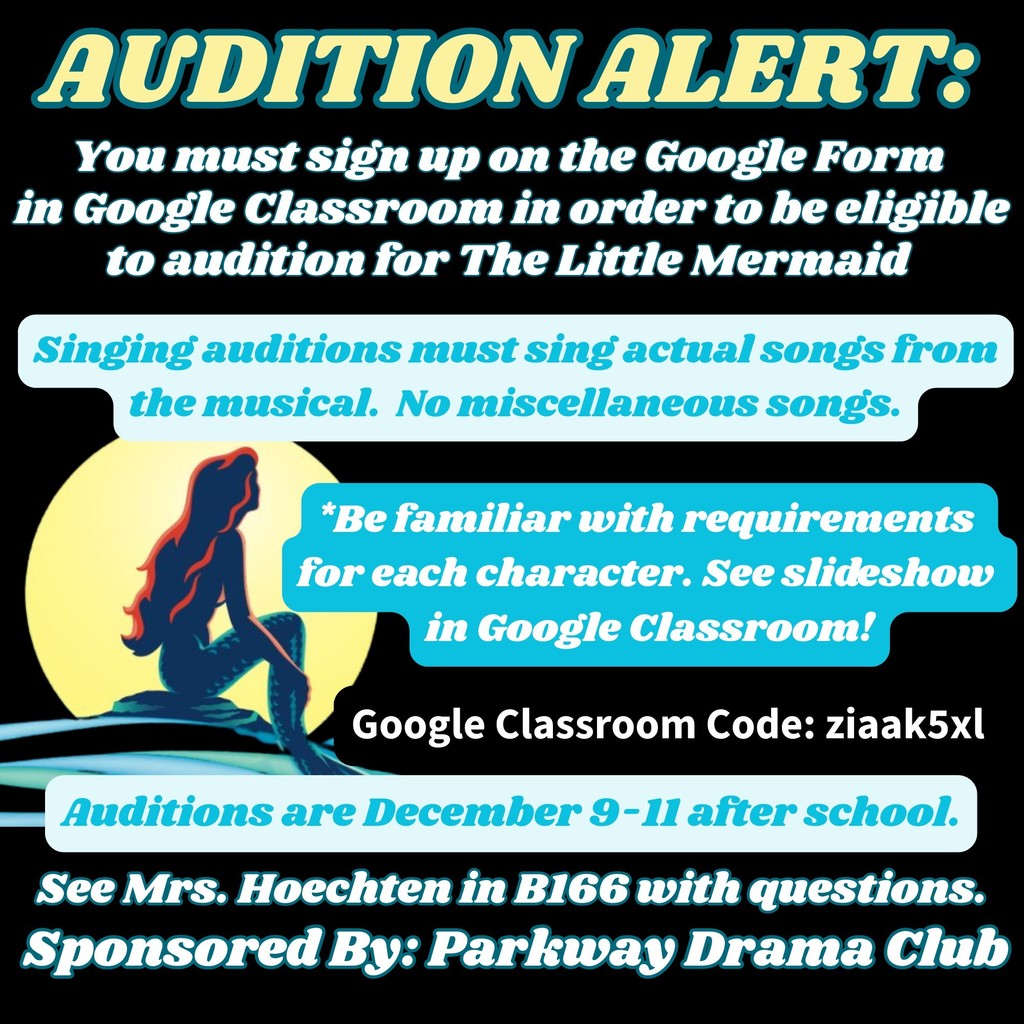 updated audition information