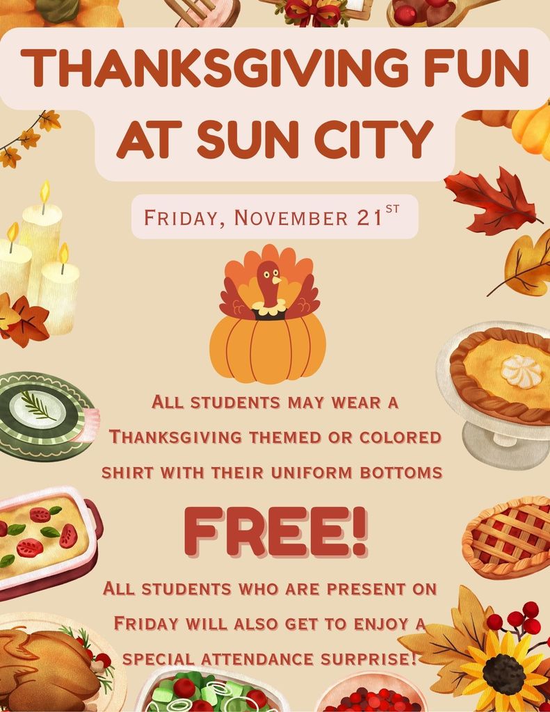 We’re excited to celebrate Thanksgiving Spirit Day this Friday!