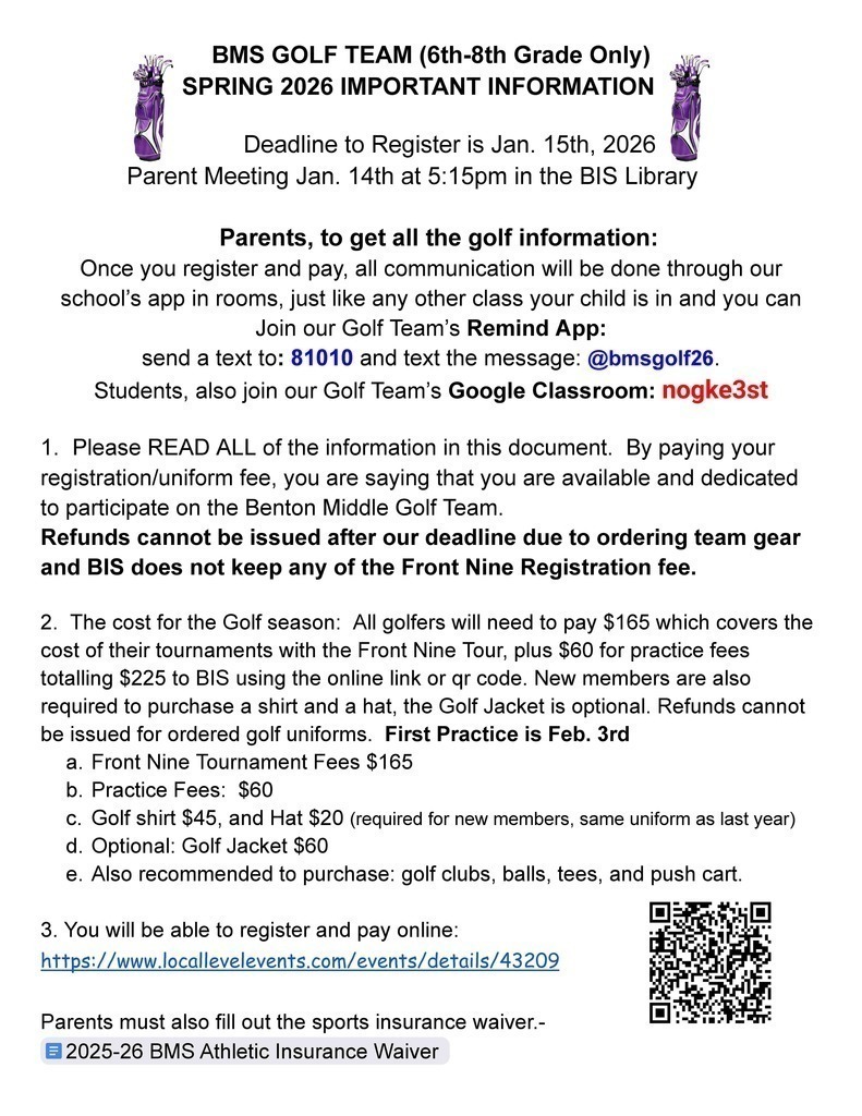 2025-26_BIS BMS Golf Info