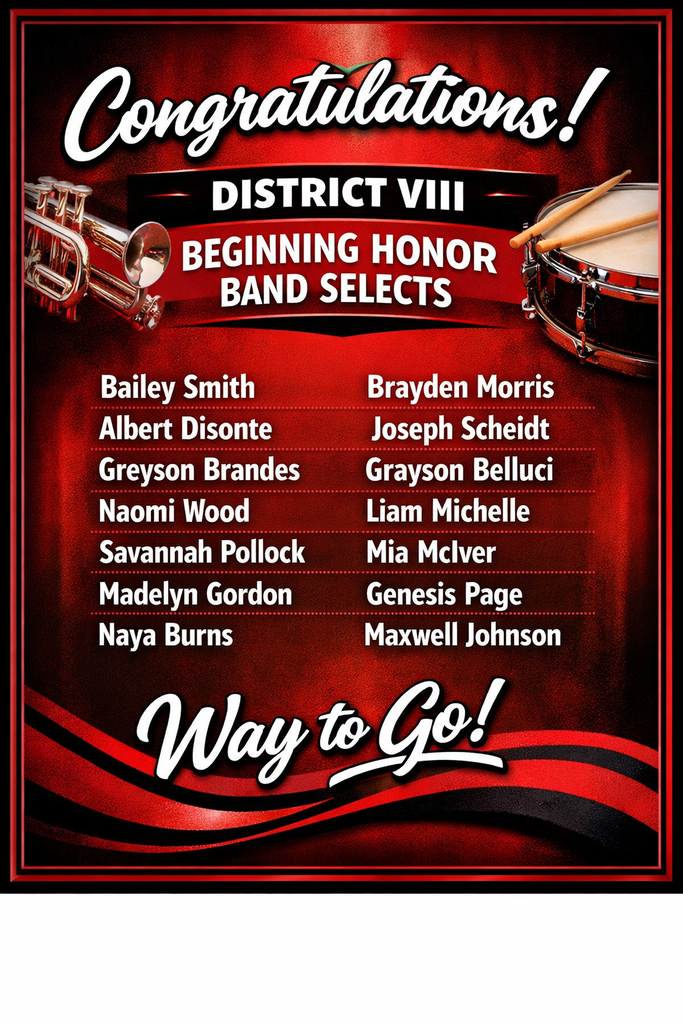 Beggining Honor Band Selects 2026