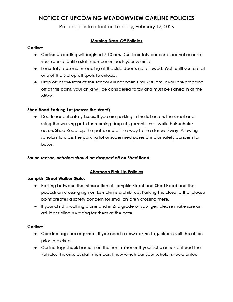 Arrival/dismissal policy update (eng)