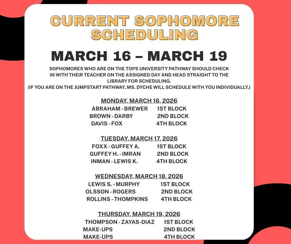 sophomore scheduling