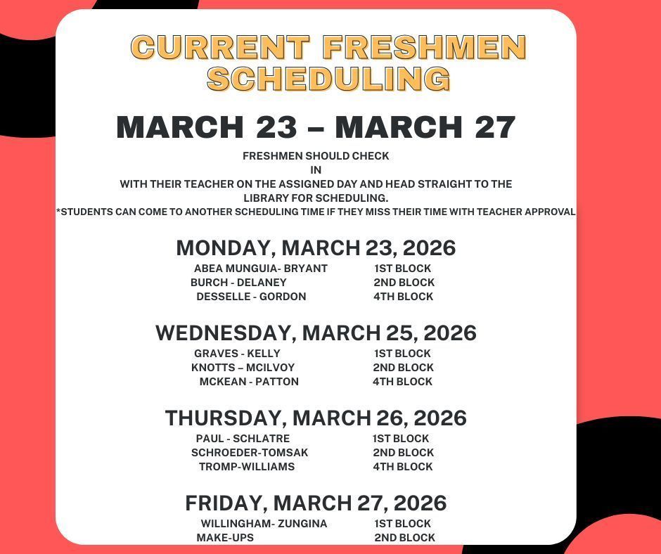 Freshmen scheduling