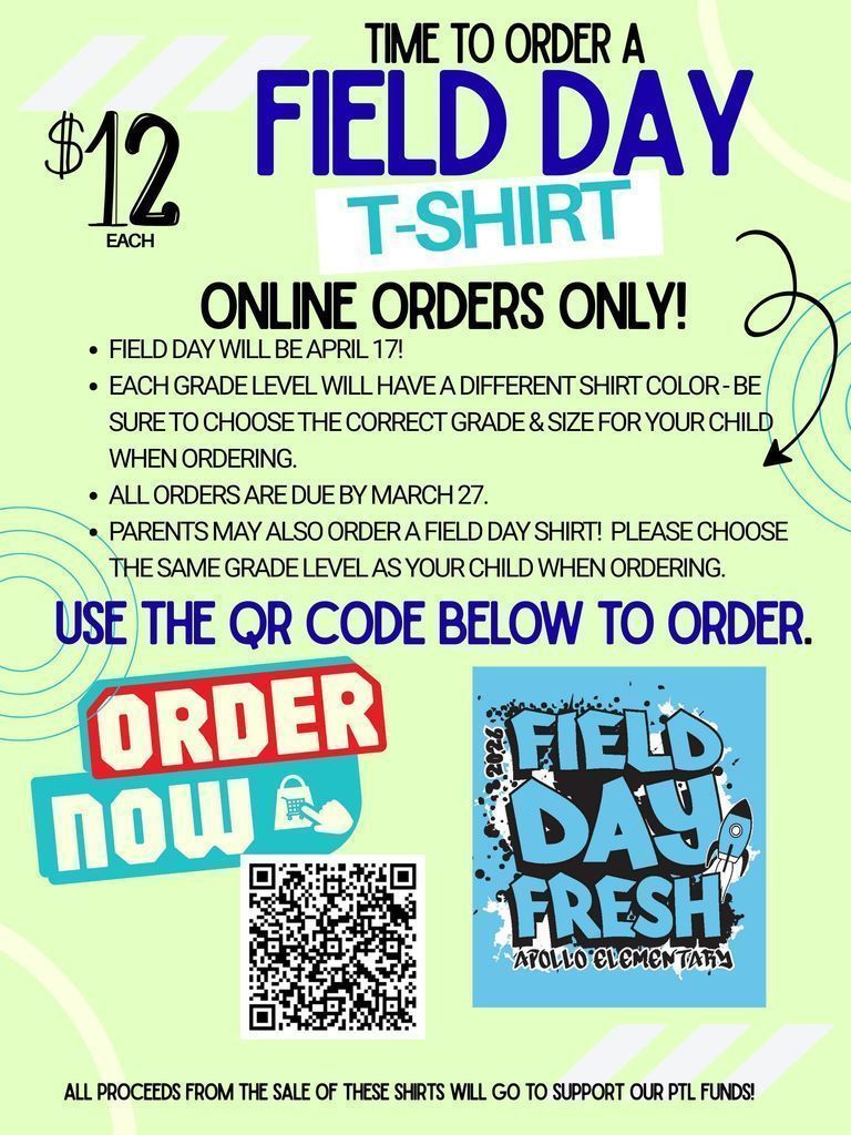 Field Day T-SHirt Order
