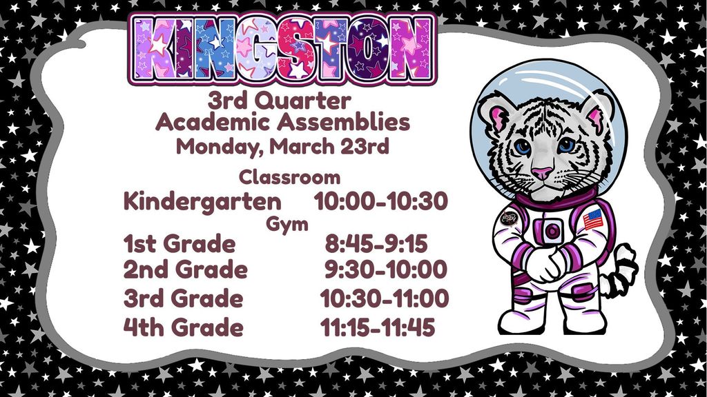 March Academic Assemblies