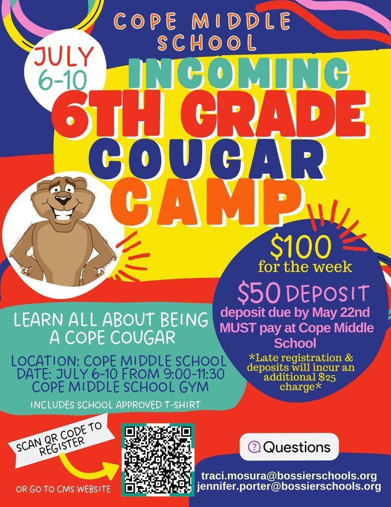 incoming 6th grade