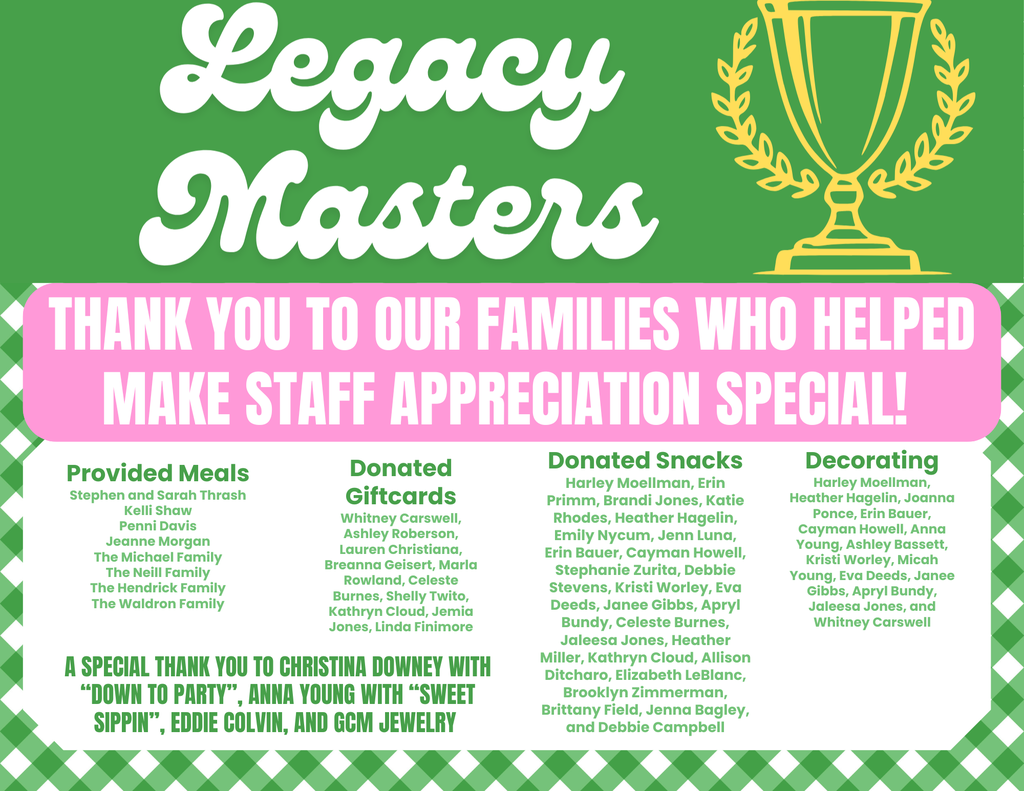 Staff Appreciation Thank You