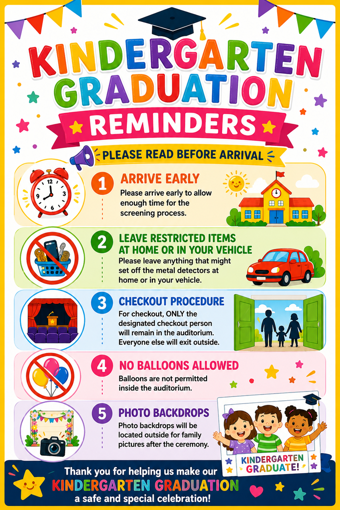 K Graduation Reminders