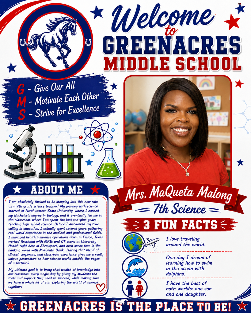 This week, we’re excited to welcome Mrs. Malong to the GMS team!