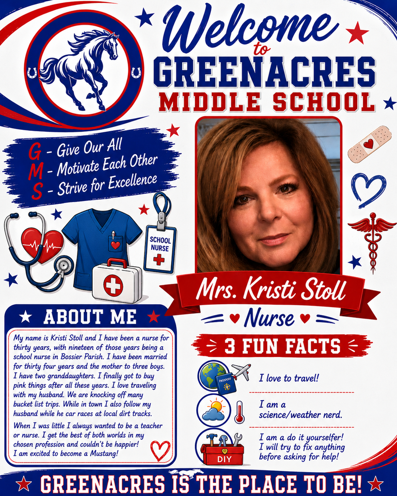 We’re excited to welcome Nurse Stoll to the GMS team!  