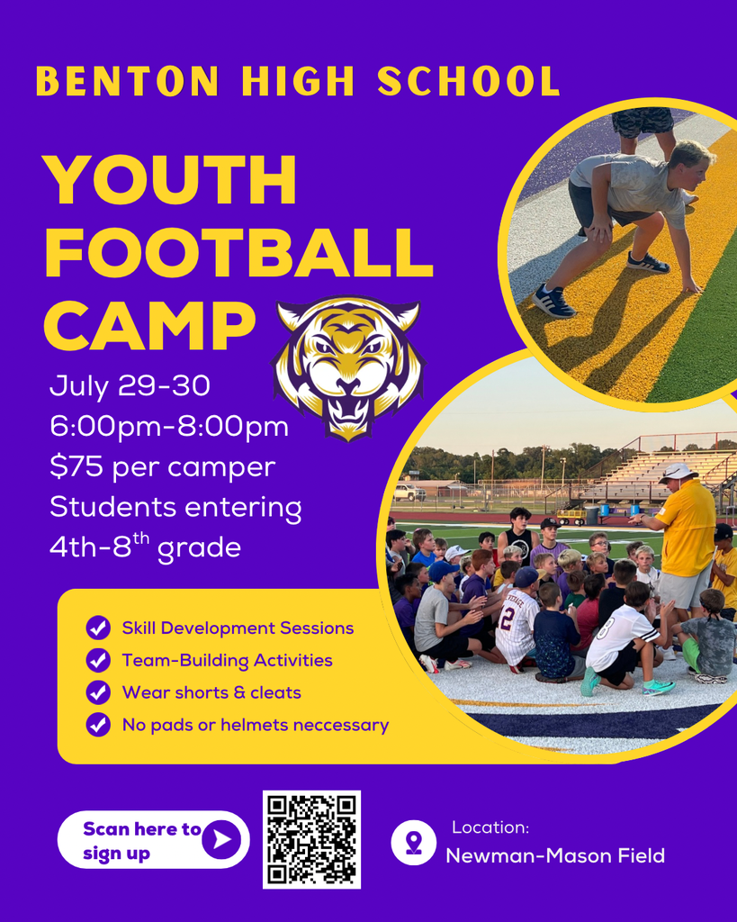 Benton Football Camp graphic