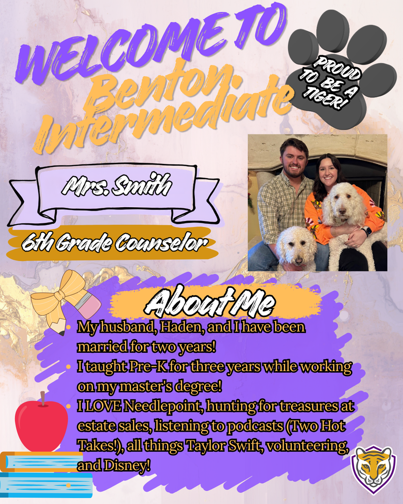 Welcome to Benton Intermediate - Mrs. Smith - 6th Grade Counselor