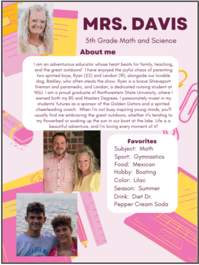 Misty Davis, 5th Math and Science
