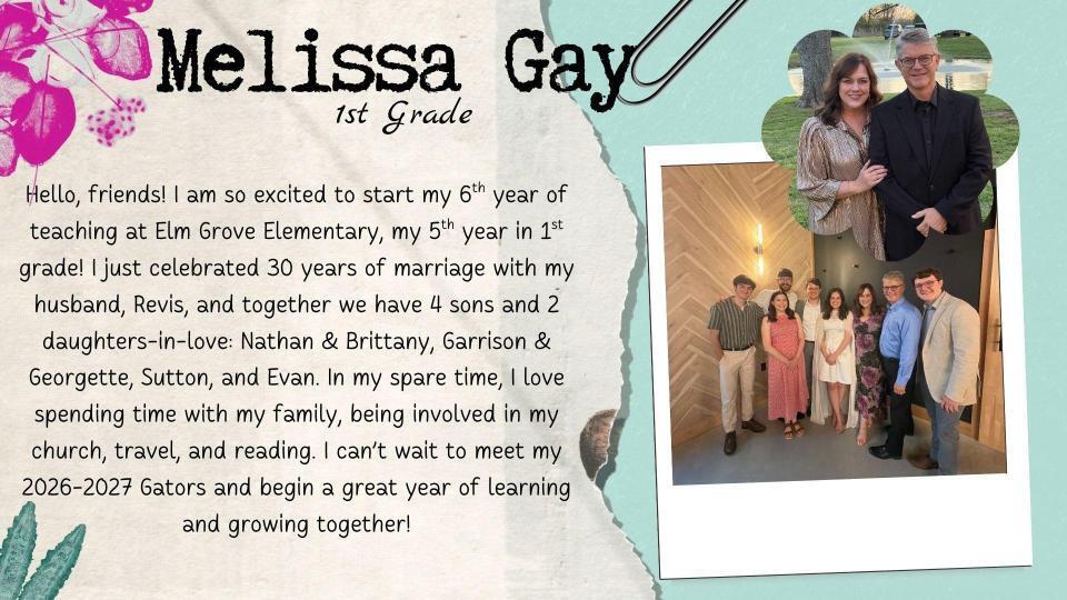 Melissa Gay, 1st Grade