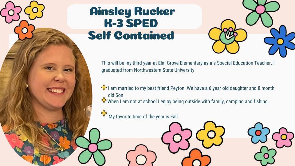 Ainsley Rucker, K-3 Special Education