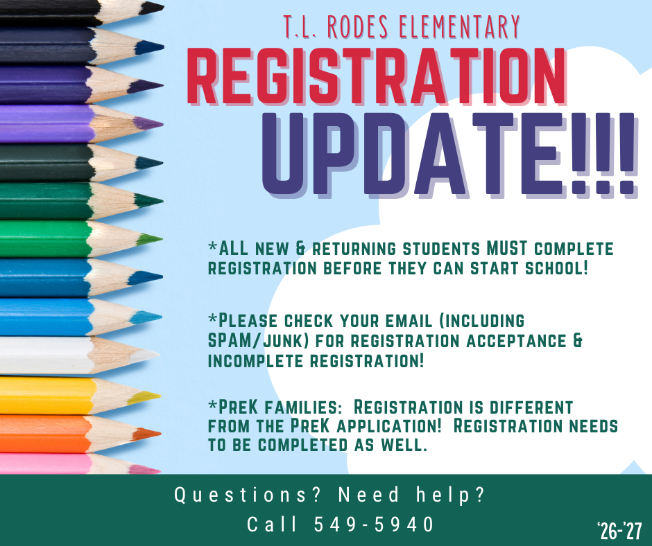 Registration Update 7/24/26