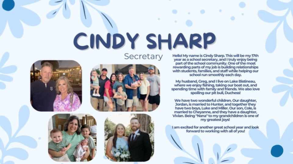 Cindy Sharp, Secretary